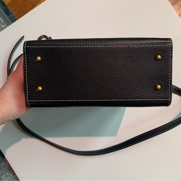 Like New! Lauren Ralph Lauren Black Leather Handbag - Picture 3 of 8